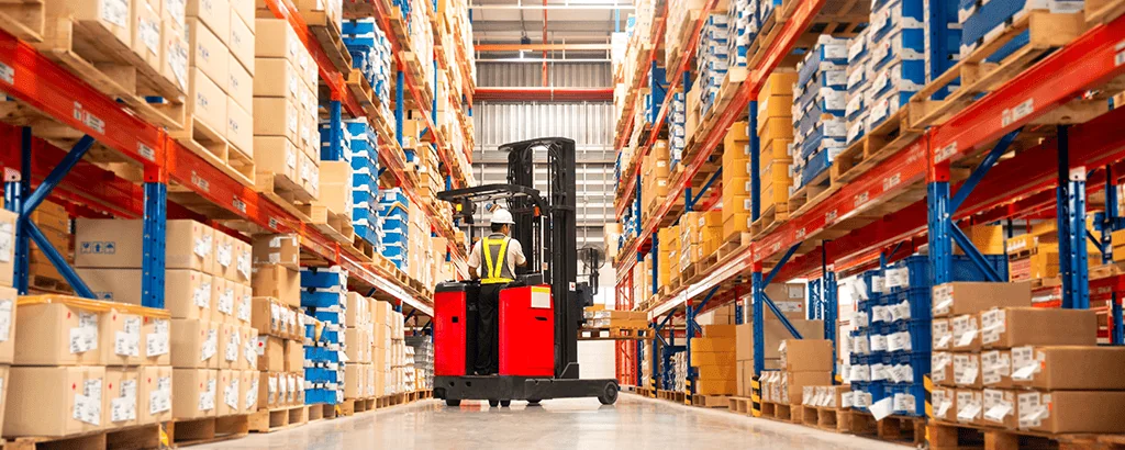 Warehouse shipping containers